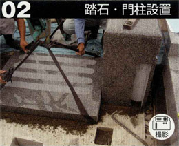 踏石・門柱設置