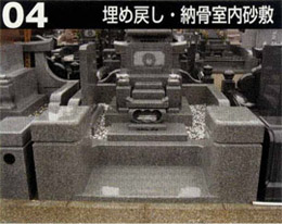 埋め戻し・納骨室内砂敷